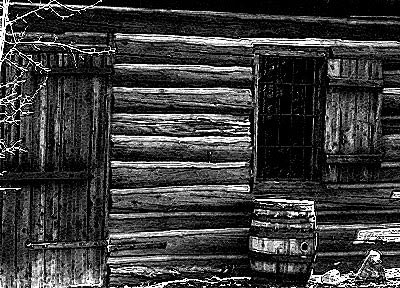 Old building in black and white